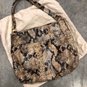 Vintage B. Makowsky Snake skin Shoulder Bag